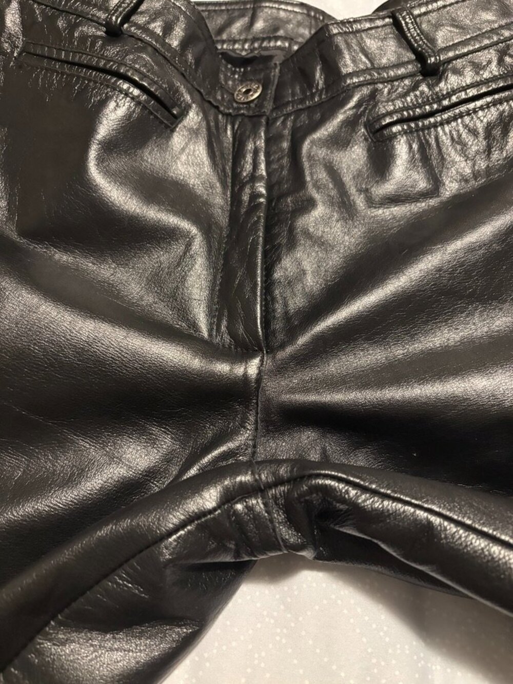 Stunning Vintage Made in Italy Leather Lace-Up Pants | Y2K Moto Goth Corset - Picture 14 of 15